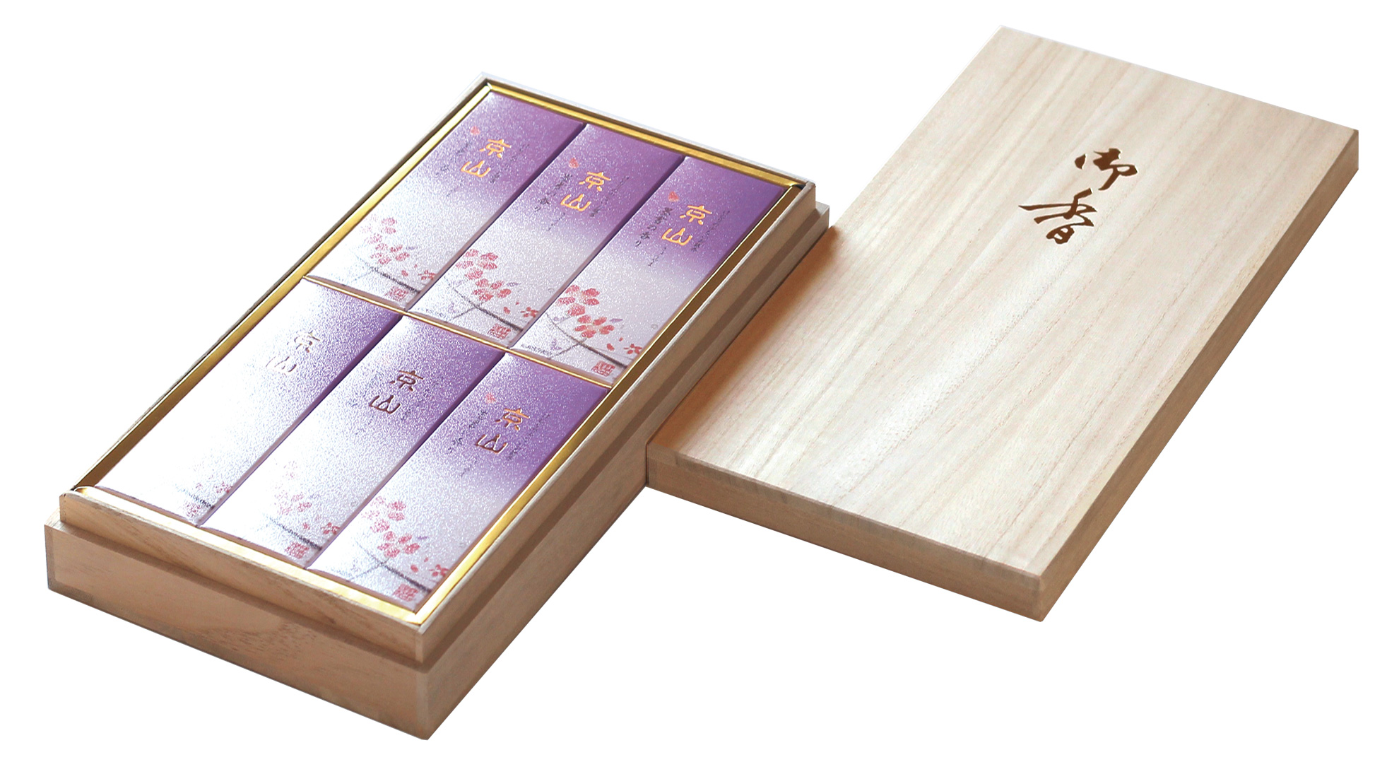 京山 墨書の香り 小バラ6入桐箱(ご進物用) – 精華堂 – お香とお線香の